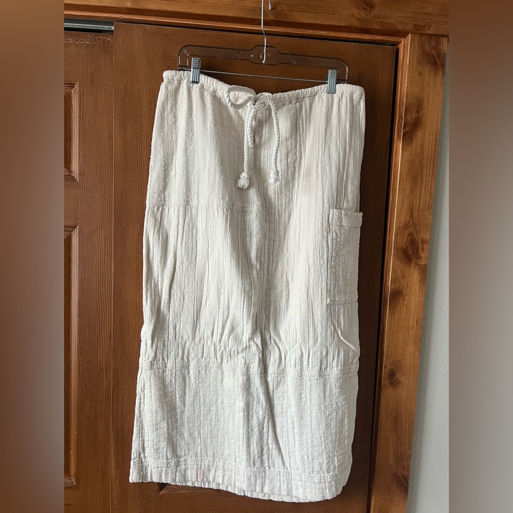 Free People Cream Maxi Skirt